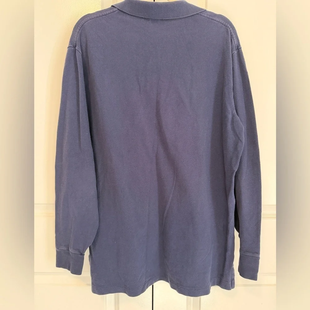 Polo by Ralph Lauren Long Sleeve Collared Shirt Men’s Large Navy Blue Red Polo
